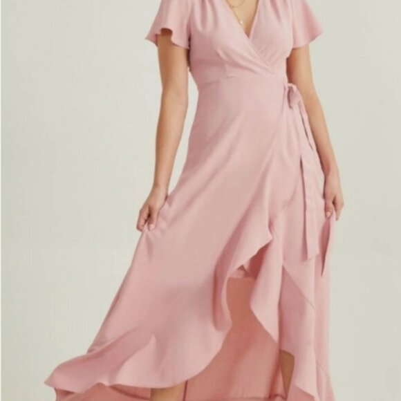 Altar’d State Springvale Mauve Ruffle Maxi Dress Size S🆕⌚📦🏃💨🚚 - Picture 1 of 11